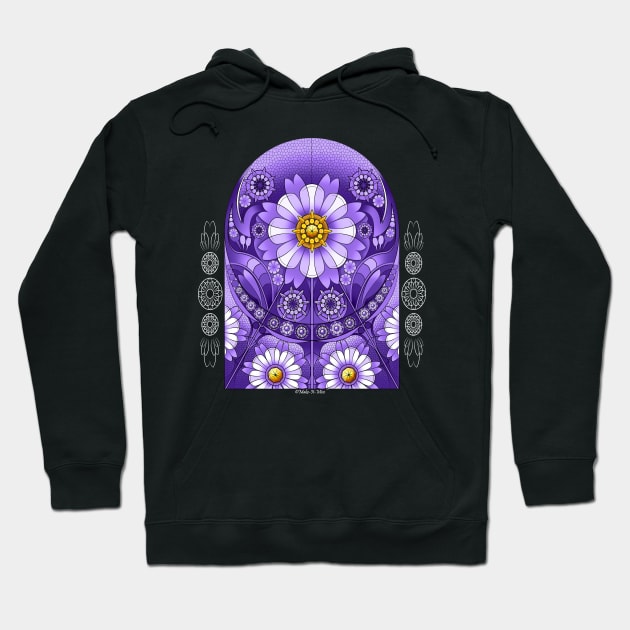 Stainglass Spring Equinox - Violet Edition Hoodie by Make-It-Mico